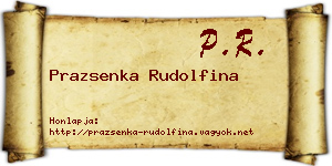 Prazsenka Rudolfina névjegykártya